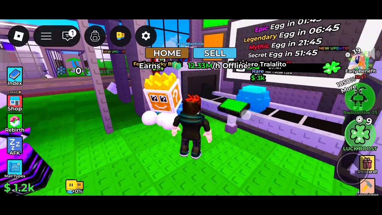 roblox aku bikin mall yang dalam nya ada brainrot jualan barang barang 