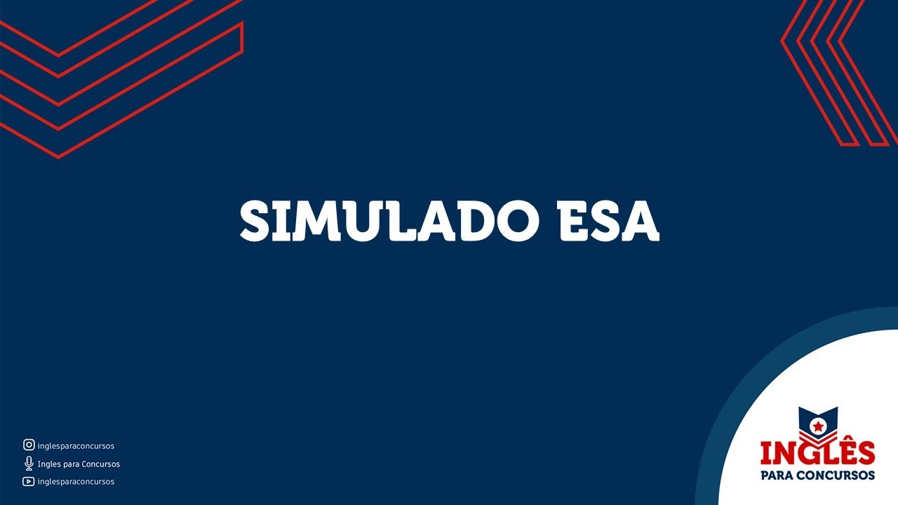 SIMULADO ESA - INGLÊS
