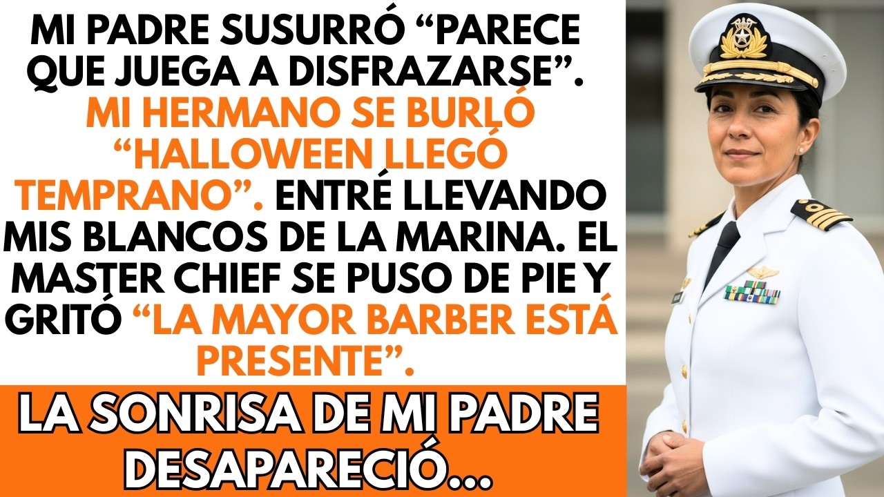 Mi Padre Se Burló De Mi Boda Militar, Hasta Que 150 Marineros Se Levantaron A Saludarme