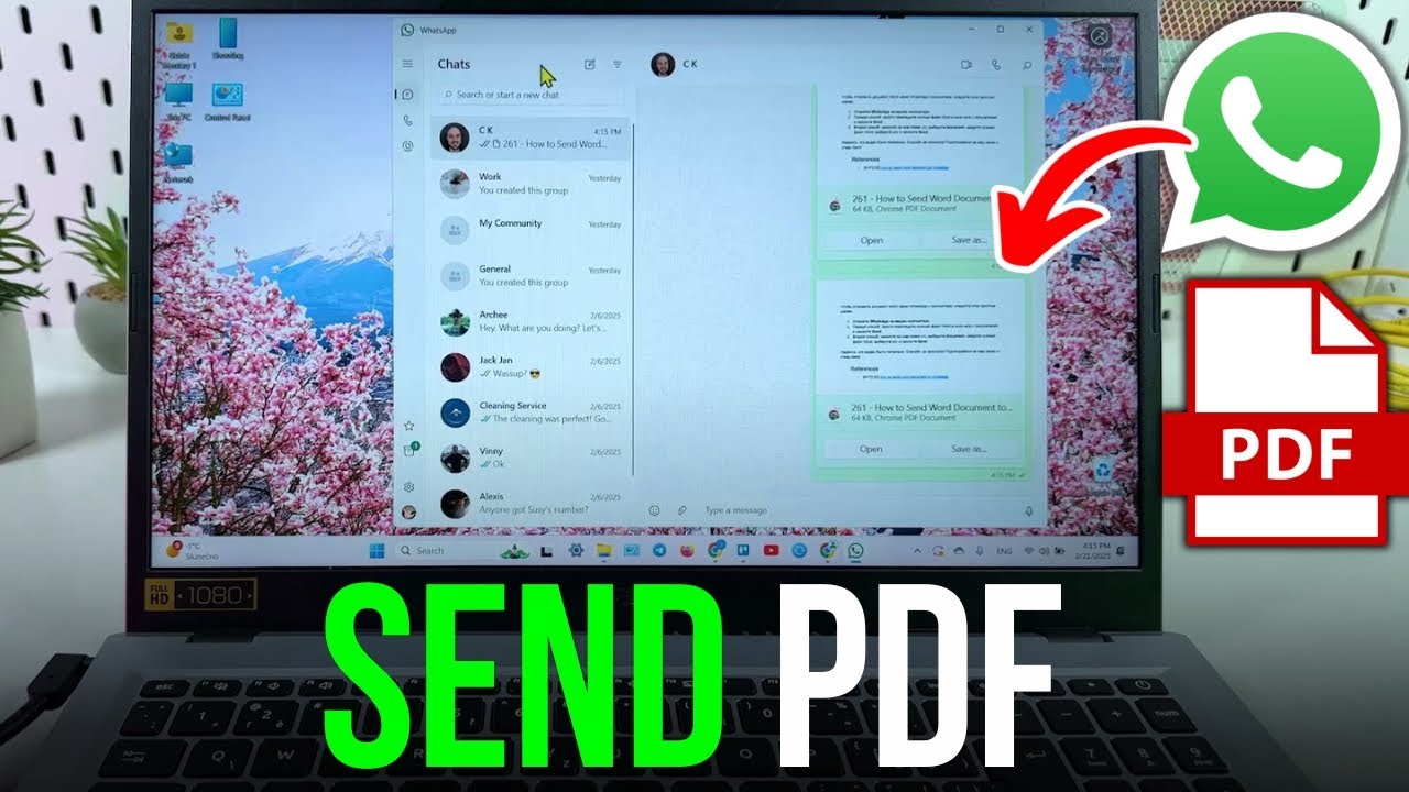 How to Send a PDF File via WhatsApp from Your PC