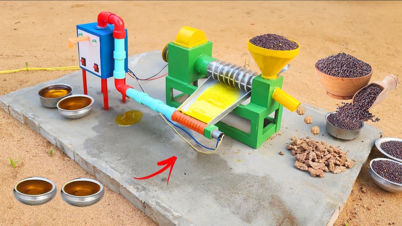 DIY Mini Oil Expeller Machine | Mustard Oil Mill | Science Project @Make_Toys