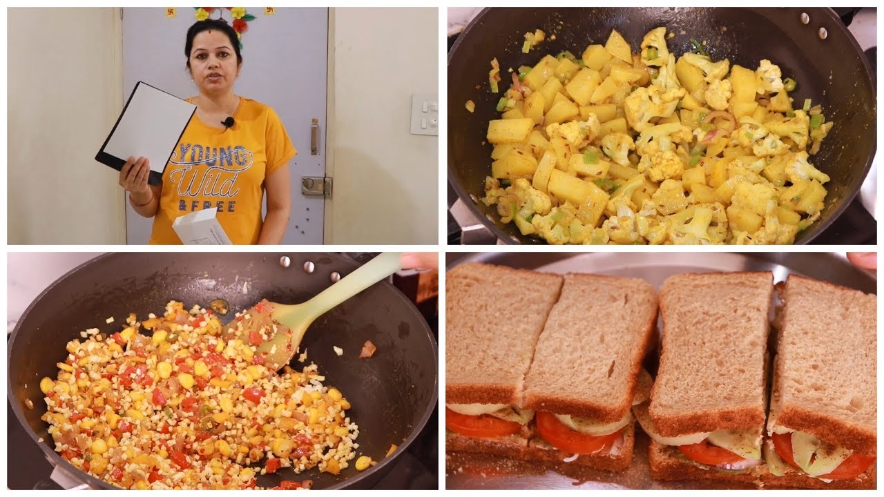 Reports Aa Gaye | SATURDAY Morning Breakfast + Lunch Routine | 2 TYPES Sandwich | Aloo Gobi Fry