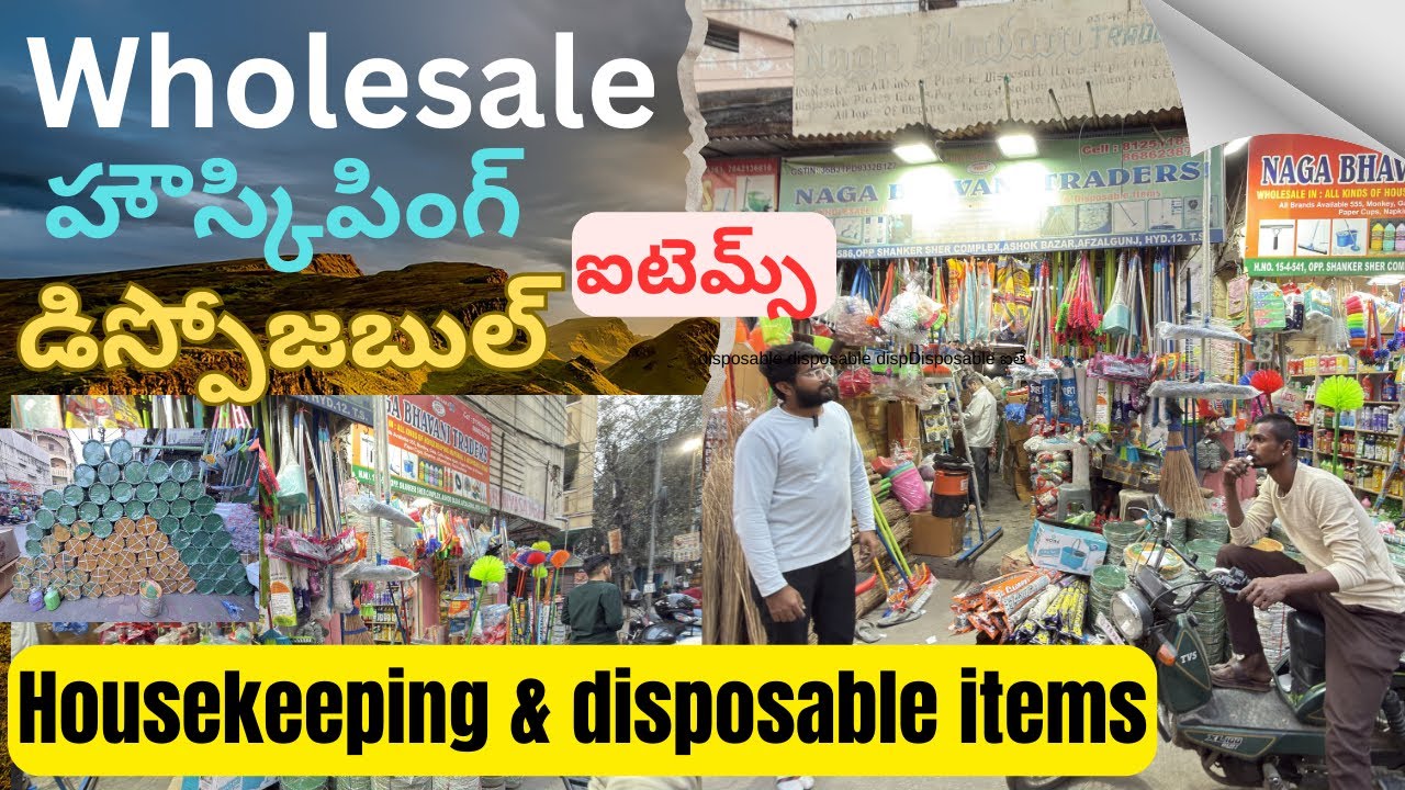 WHOLESALE housekeeping items& disposable items, Market in Hyderabad