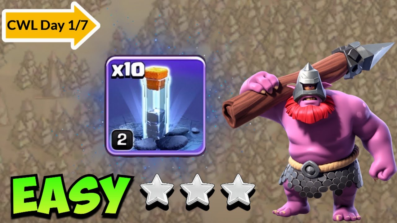 EASIEST 💯 Totem Thrower Army | TH17 vs TH18 | CWL Day 1/7