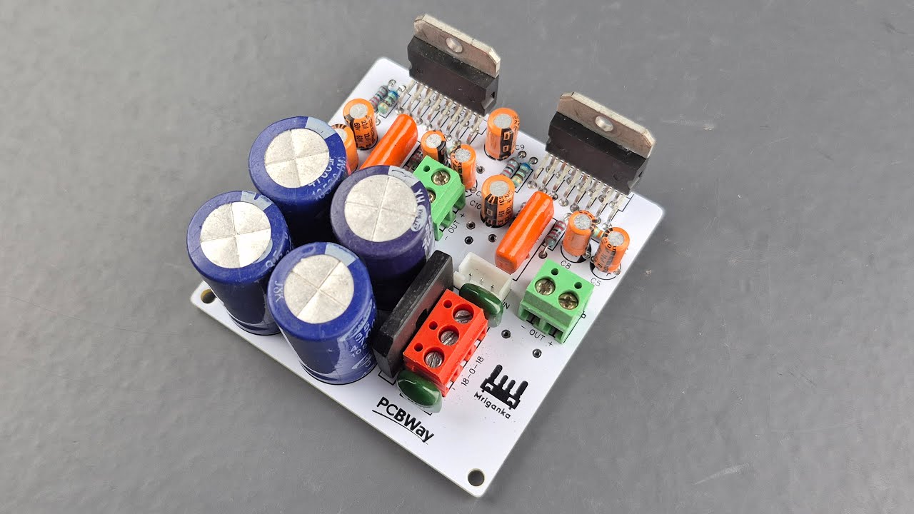 TDA7294 stereo amplifier.