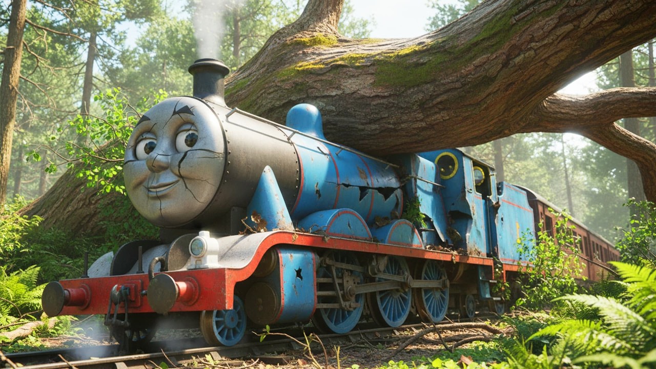 ASMR Train Restoration 🚂 – Restoring an Abandoned Thomas Crushed by a Fallen Tree