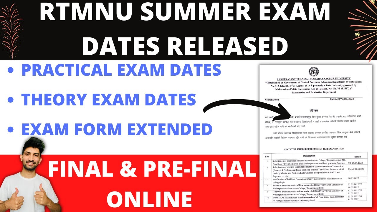Rtmnu TENTATIVE SUMMER Exam Schedule Released 🔥| Summer Exam Dates Released