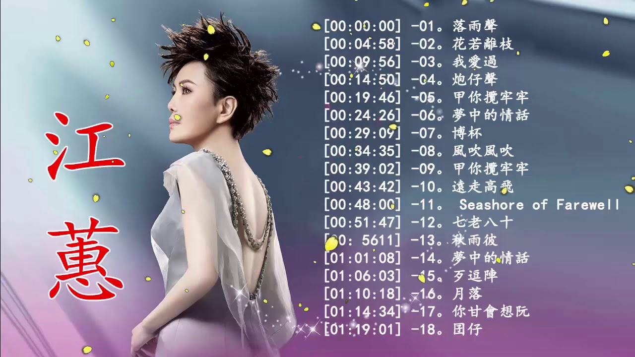 江蕙(Jody Jiang)熱門歌曲排行- KKBOX _ 點播二姐江蕙經典台語歌曲 - 台語歌 _ 江蕙 Jody Chiang 江蕙最出名的歌 _ Best of Jody Chiang-OUT