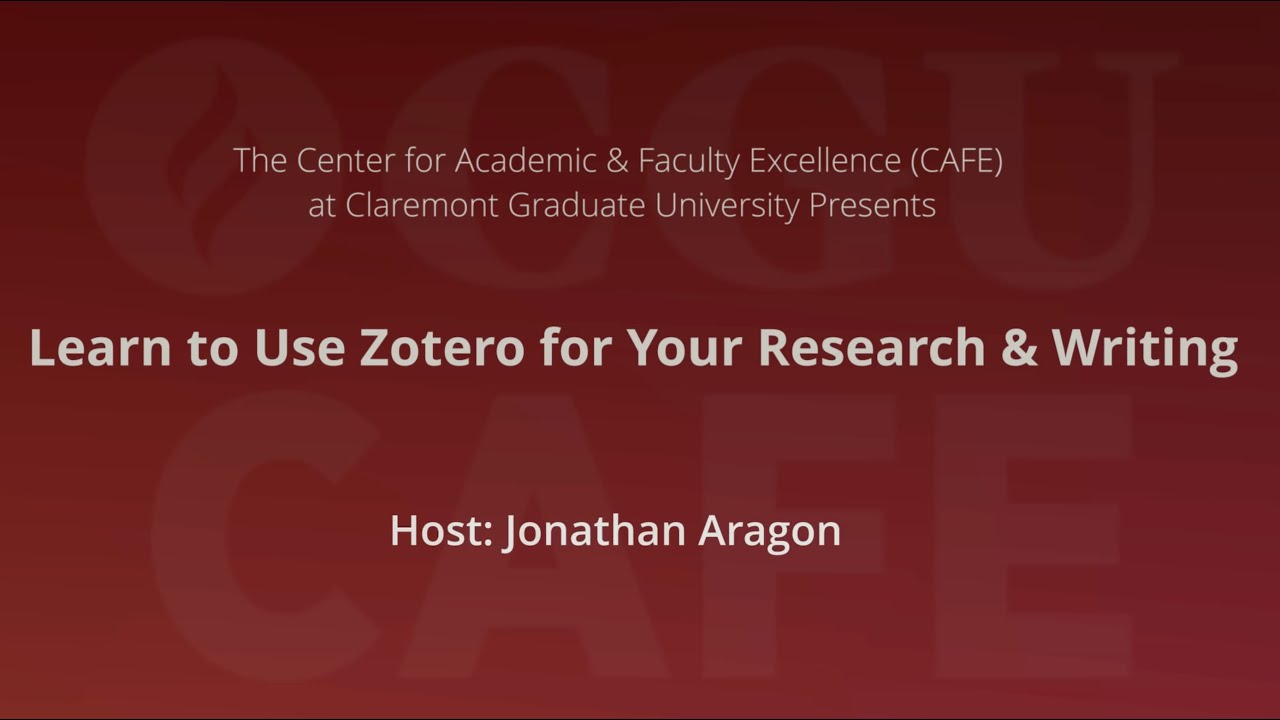 Learn to Use Zotero for Your Research & Writing