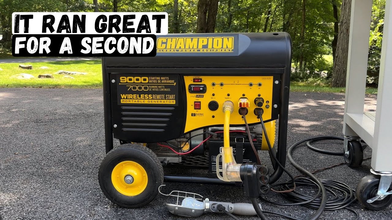 Champion Generator Runs and Then Shuts Down