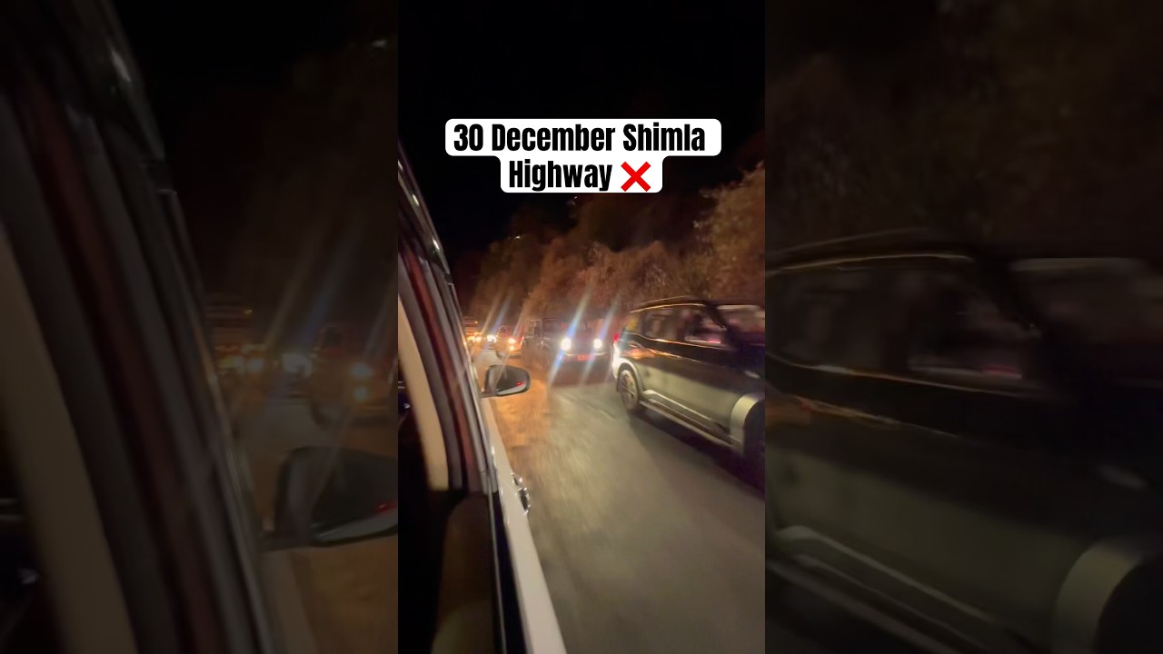 Chandigarh - Shimla Highway Traffic ❌ #newyear #shimla #manali #trafficjam #youtubeshorts #hotel