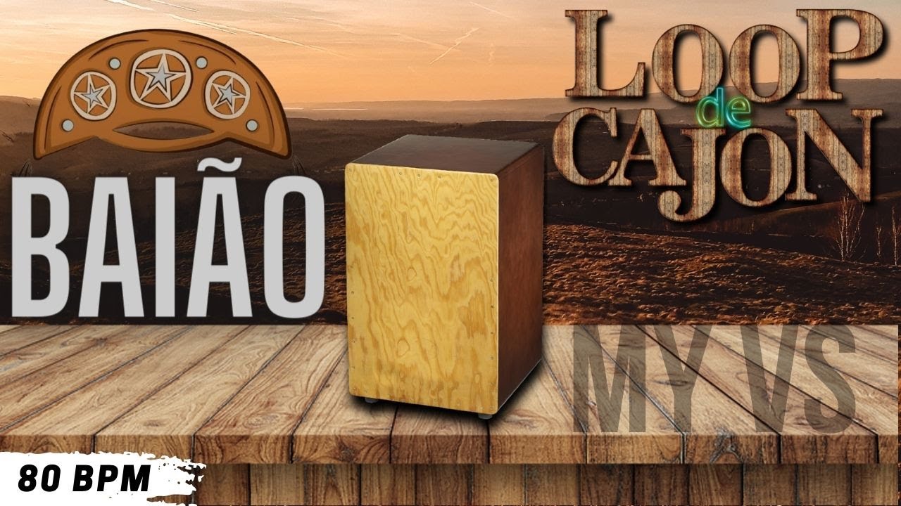 📦 LOOP de CAJON [ BAIÃO ] para TOCAR e COMPOR | bpm 80 loop drums