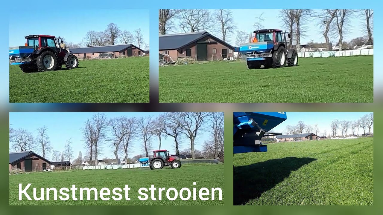 Boer Gerrit vlogt | Eerste kunstmest strooien 2020 met de Valtra | sprinkle fertilizer
