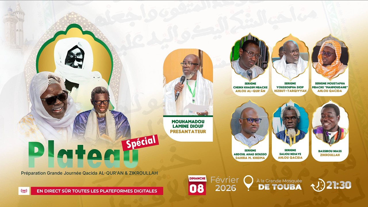 🔴En Direct - 2ème Mega Plateau Préparation Grande Journée Qacida, Zikroullah Coran à Touba