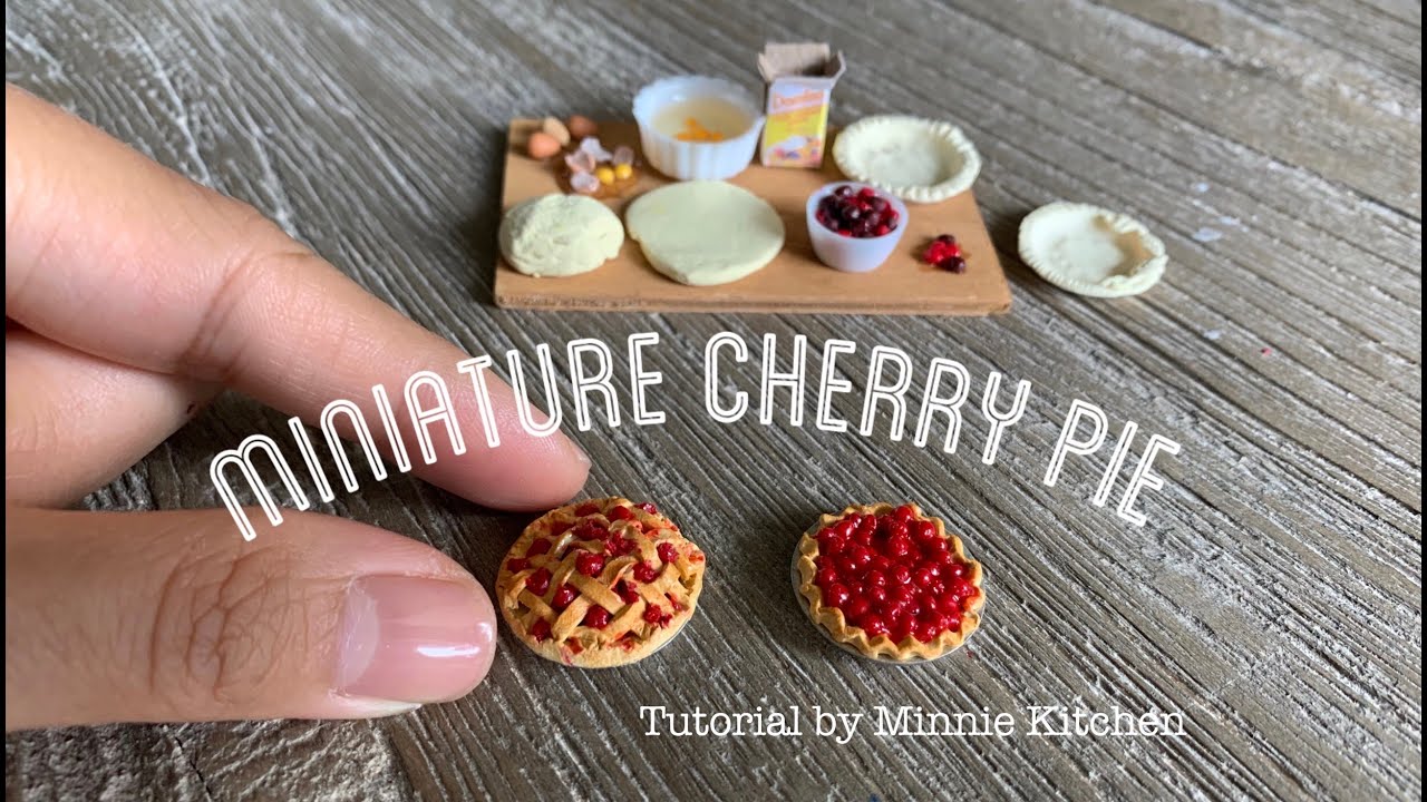 Dollhouse Miniature Cherry Pie From Polymer Clay Tutorial