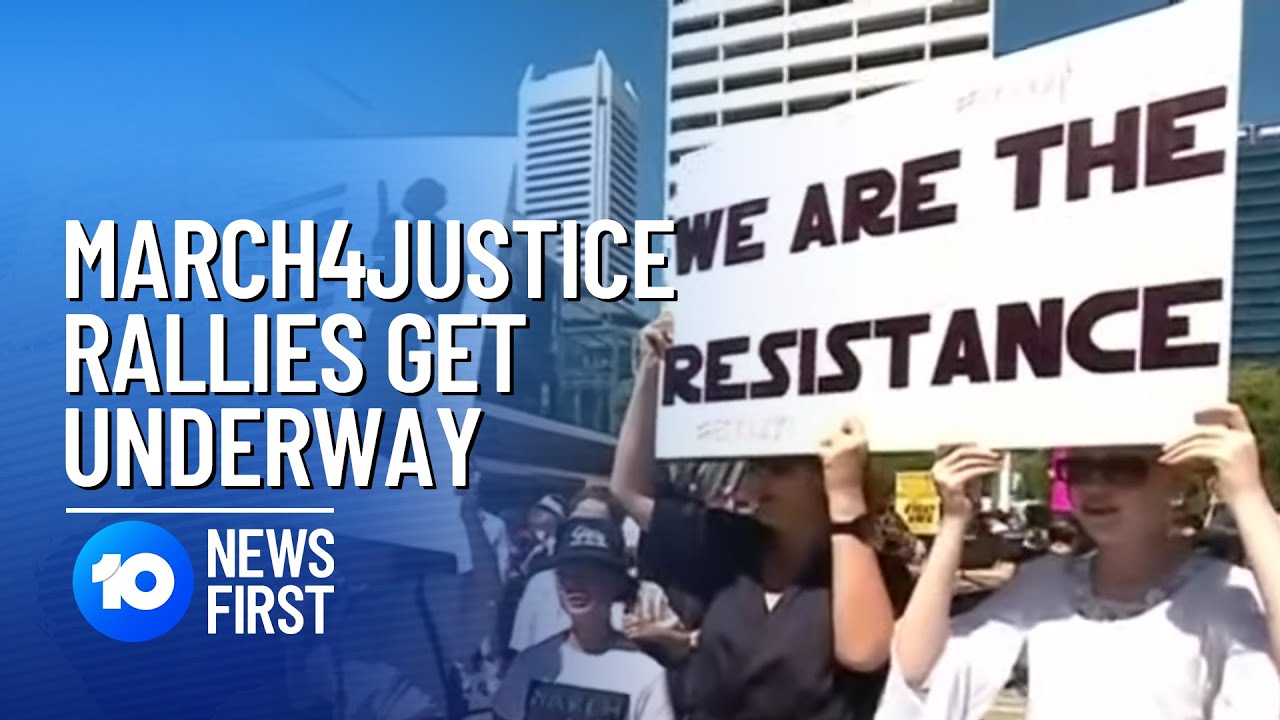 March4Justice In Perth Ahead Of Parliament House Canberra Rally | 10 News First
