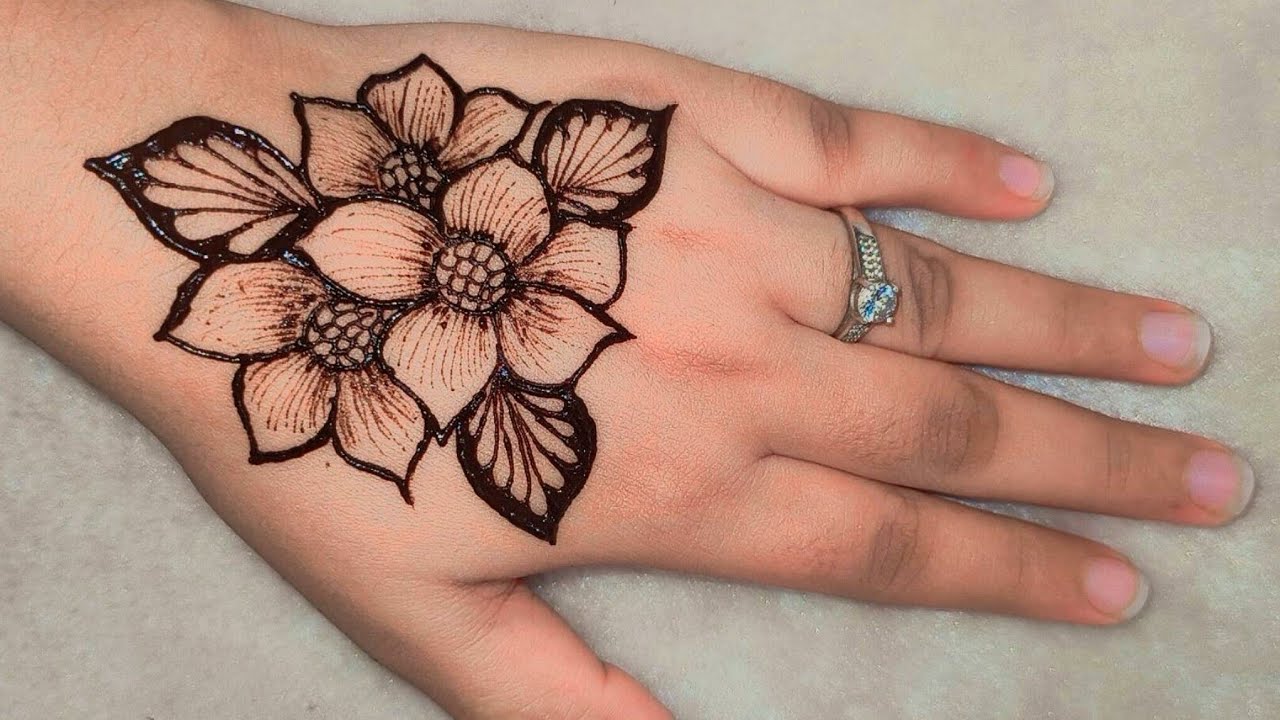 Beautiful bold mandala mehndi designs for hands | latest bold leaves mehndi designs #floralmehndi 