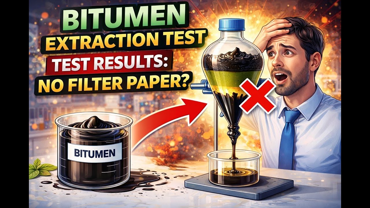 Bitumen Extraction test/Step by Step Lab Procedure/No filter paper -Test failed?