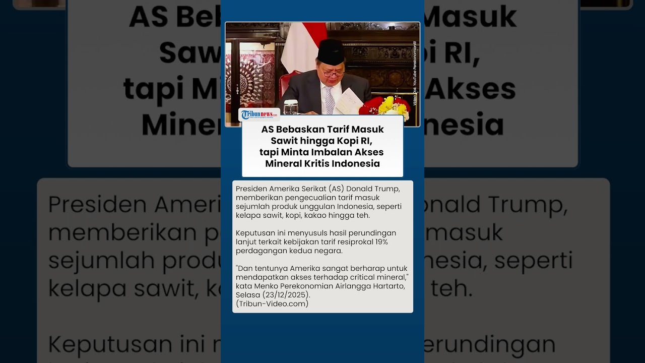 Liciknya Perang Dagang AS, Trump Bebaskan Tarif Sawit tapi Minta Imbalan Akses Mineral Kritis RI