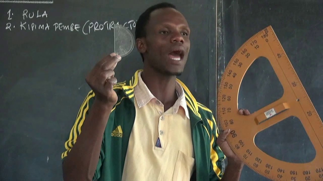 HISABATI DARASA LA 5,6, NA 7; JOMETRI (NAMNA YA KUPIMA PEMBE KWA KUTUMIA KIPIMA PEMBE)