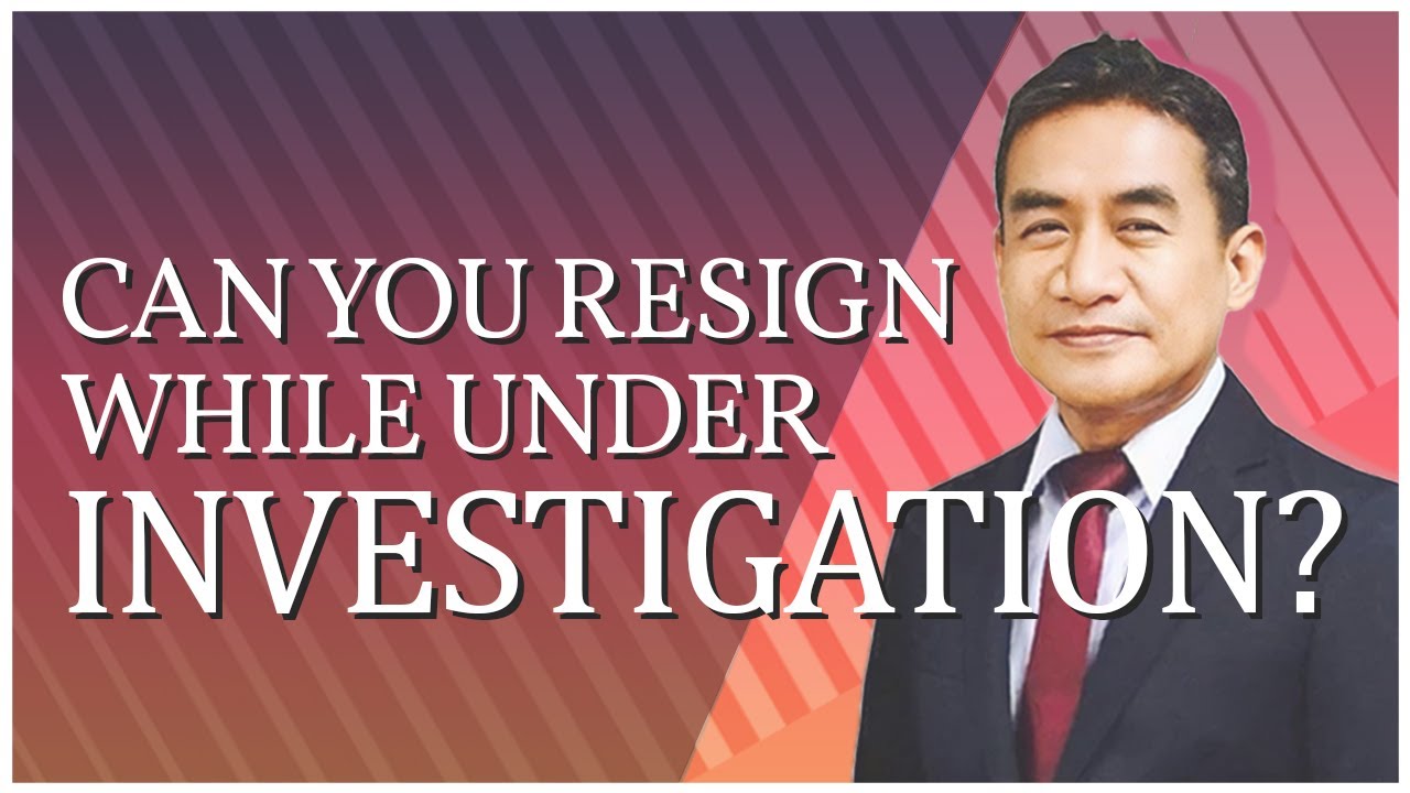 Can an employee who is under investigation resign effective immediately?
