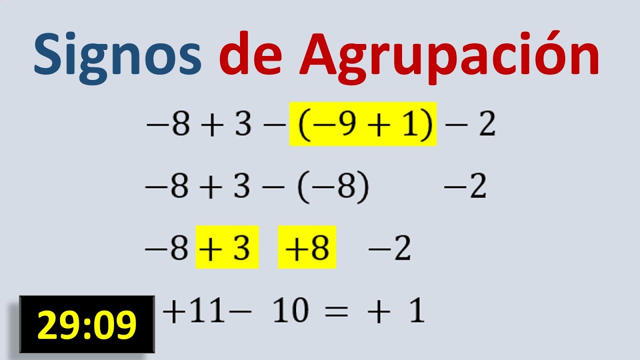 Suma y resta de numeros enteros con parentesis