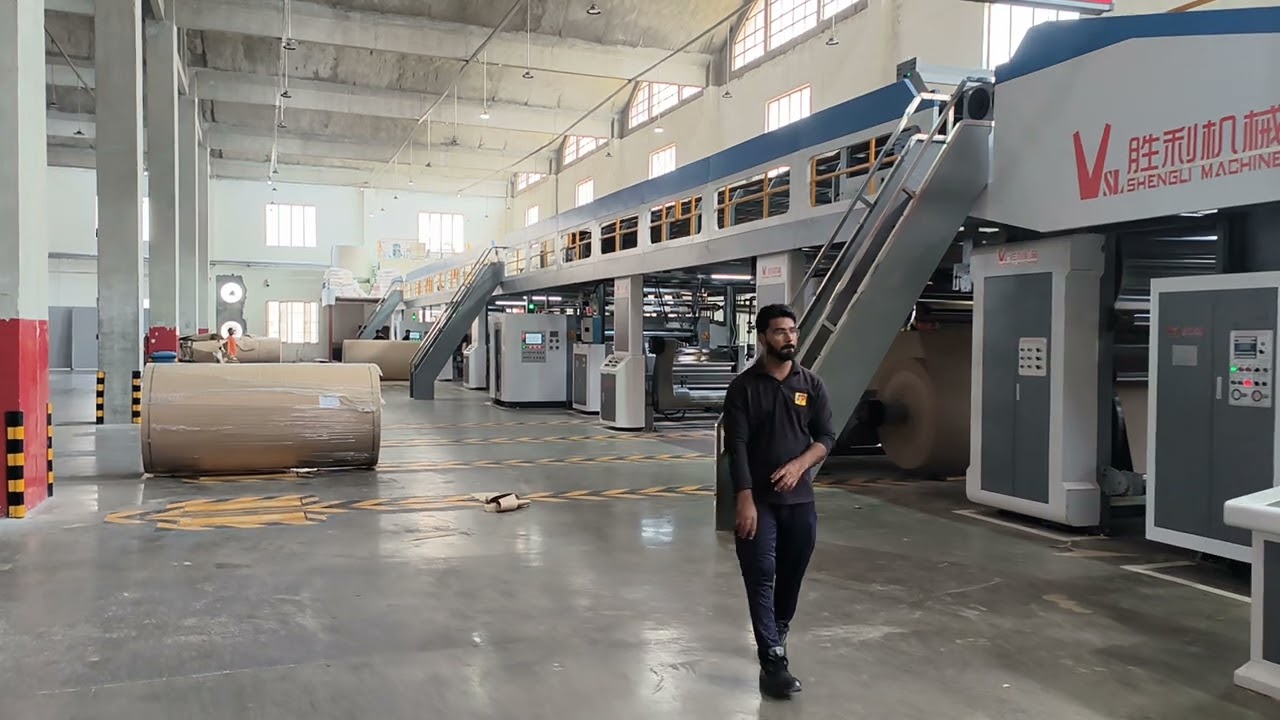 VSL 2500MM 5PLY Corrugated Paperboard Production Line Speed 250m/min SHENGLI MACHINERY
