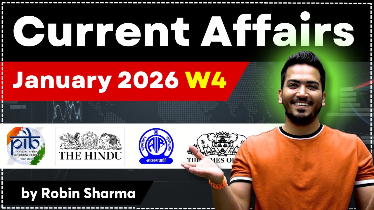 Weekly Current Affairs 17th to 23rd January 2026 🔥 | Most Important MCQs | Current Affairs