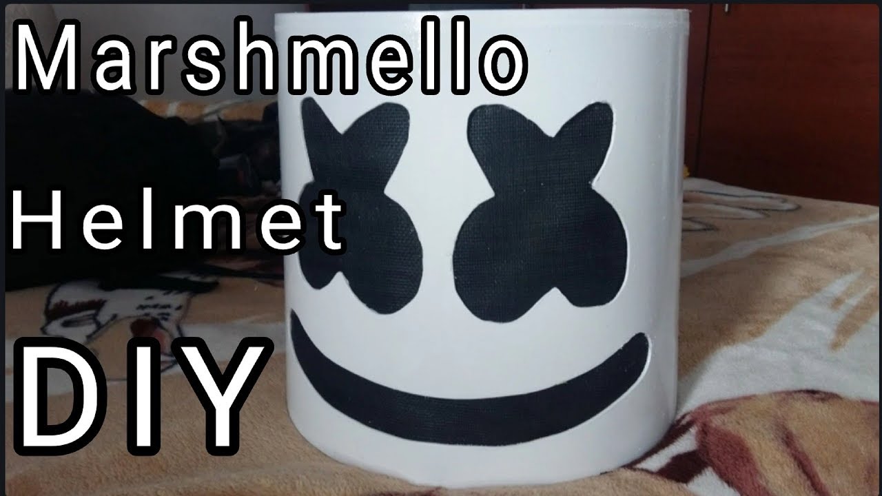 How to Make a Marshmello Helmet / DIY / Mask /Tutorial/ CHEAP