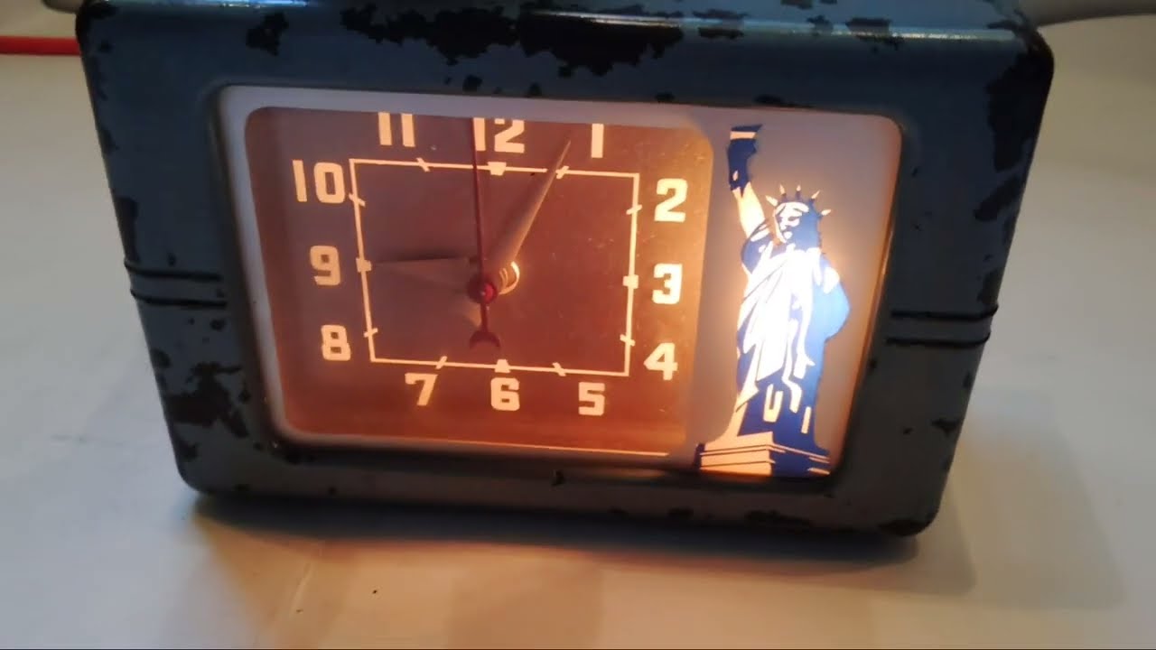 Happy 4th of July  My Lackner Neon Glow Clock STATUE OF LIBERTY CLOCK