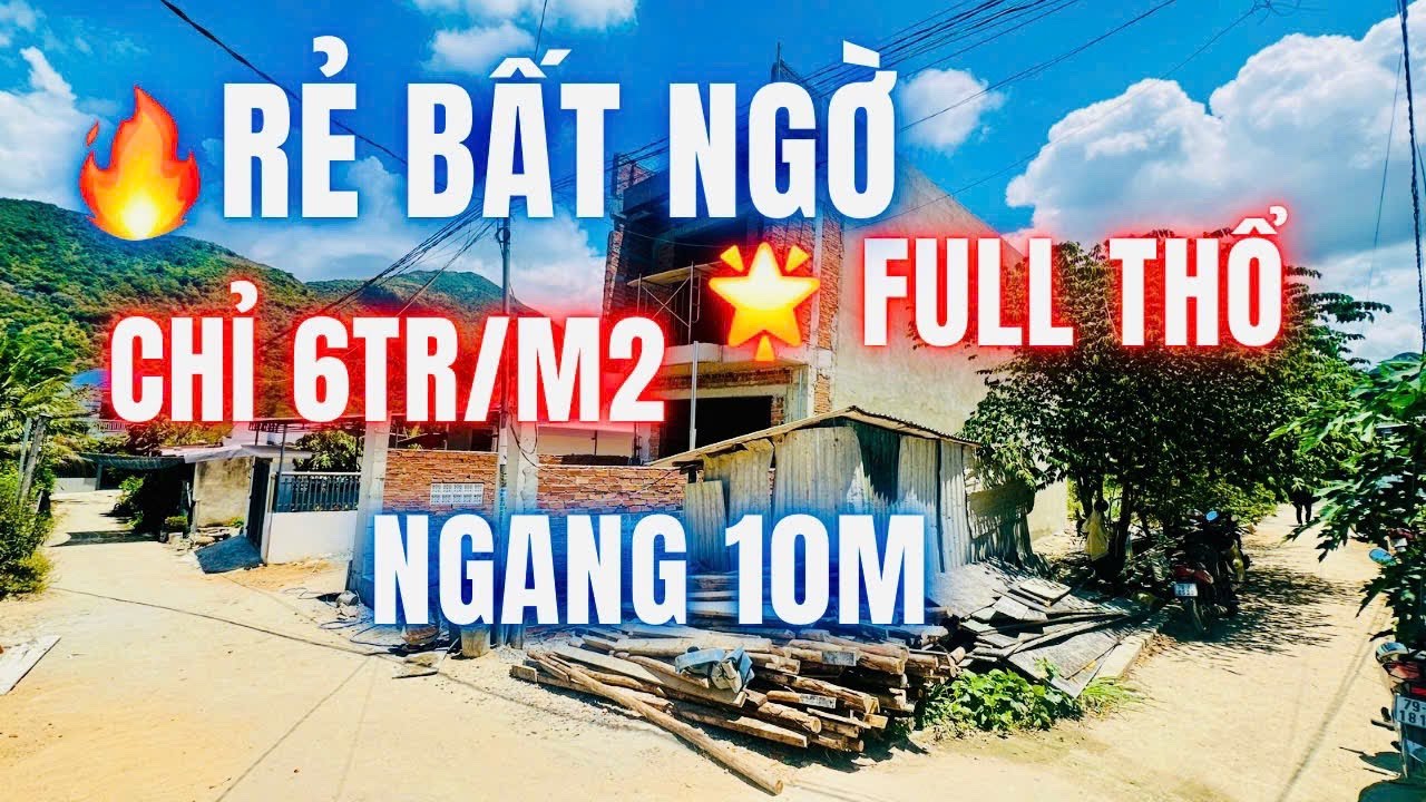 🔥Rẻ Khó tin! Đất thổ cư Nha Trang mà chỉ 6 triệu / m2 ngang 10m khu dân cư thoáng mát