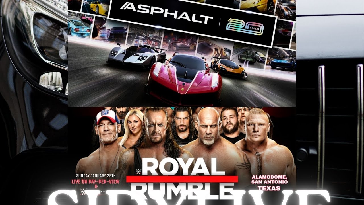 Asphalt and WWE RAW gameplay