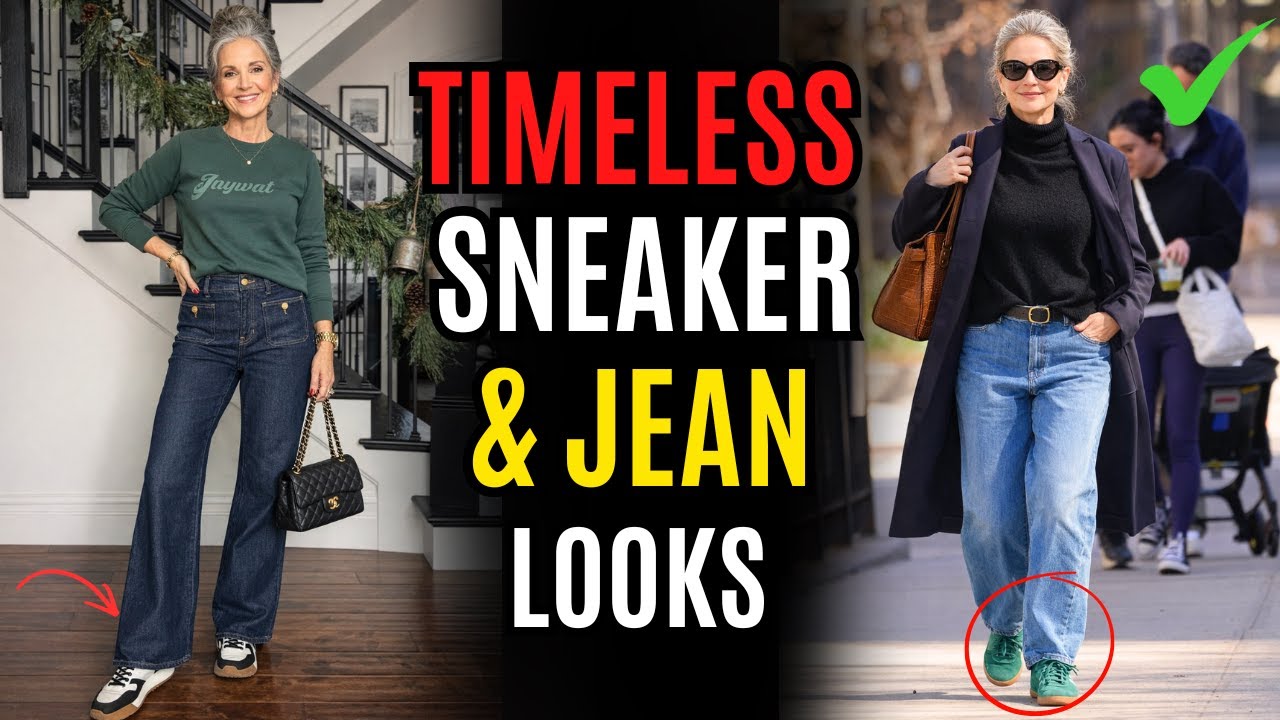 Women Over 60: 7 Trendy Sneaker & Jean Combos for 2026 That Always Look Chic