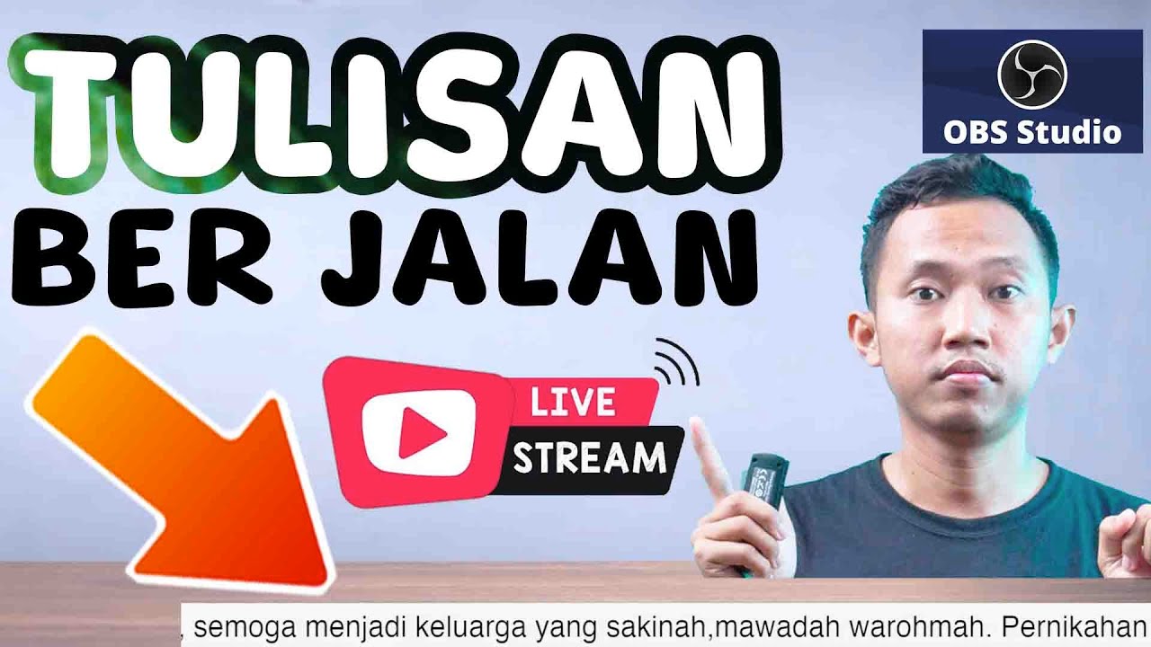 Tutorial Cara buat Running Text / Teks Tulisan Berjalan di OBS - Laiqul