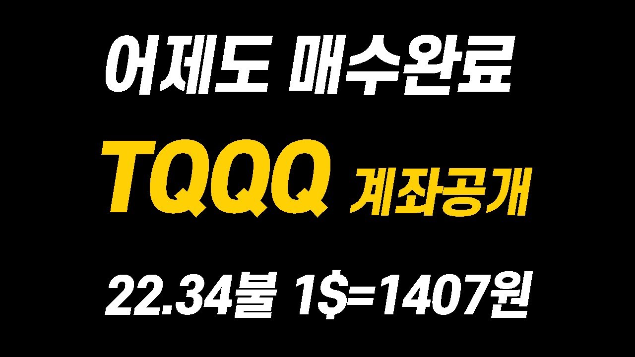 확실히 쌉니다 오늘 영상은 중요합니다 티큐 테슬라 TQQQ TSLA