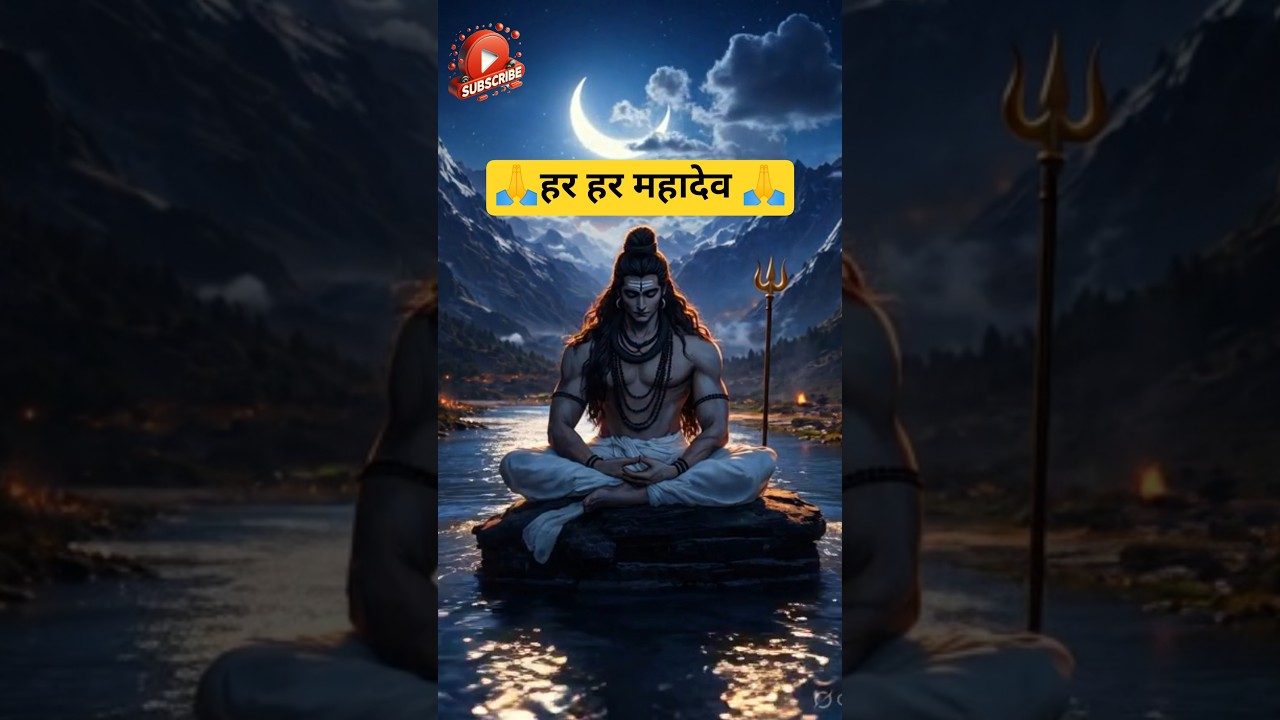 “चंद्रमा की छांव में महादेव का दिव्य ध्यान”🕉️🔱#HarHarMahadev#Mahadev#OmNamahShivaya#ShivShakti#Shiva
