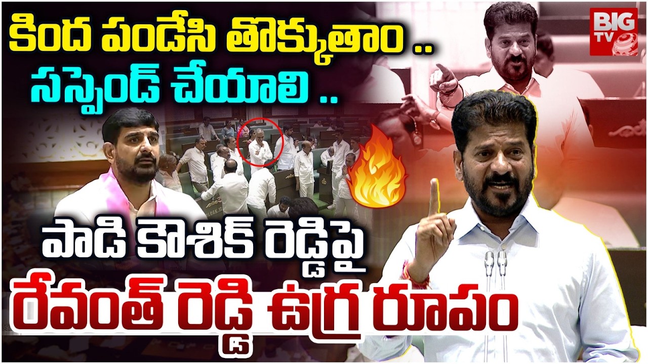 CM Revanth Reddy Powerful Comments On Padi Kaushik Reddy | కింద పండేసి తొక్కుతాం ..BRS | BIG TV
