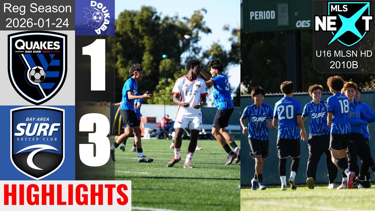 ⏰ Early + Late Goals | Earthquakes 11B 1-3 Bay Area Surf 10B | MLSN HD U16 | 2026-01-24 | HL