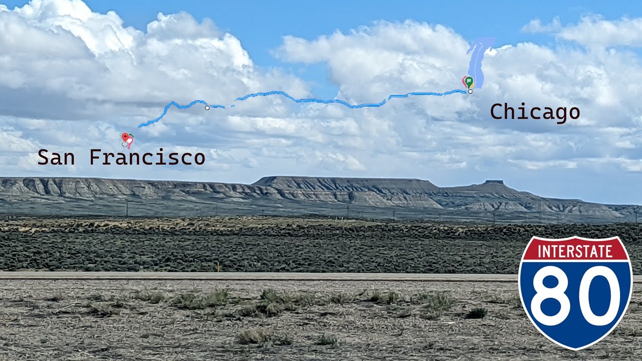 Driving from Chicago to San Francesco on Interstate 80