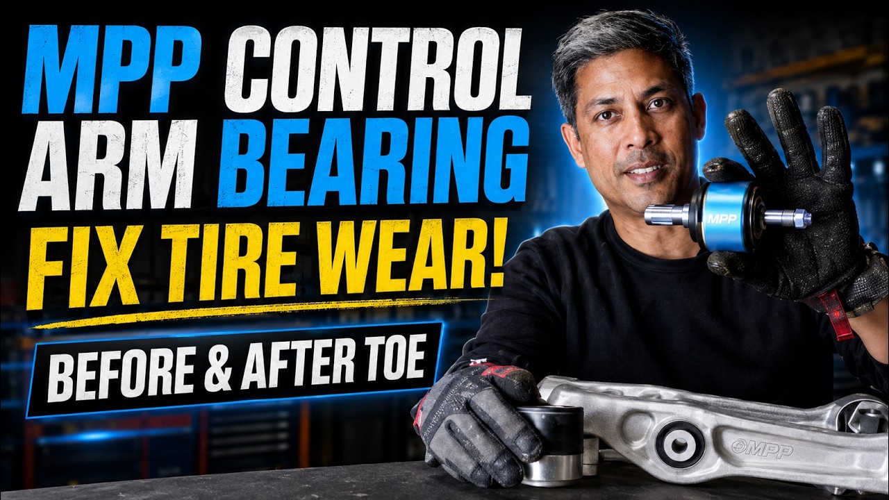 IMPROVE YOUR TIRE WEAR AND STEERING WITH THE MPP LOWER CONTROL ARM BEARING:  BEFORE AND AFTER RESULT