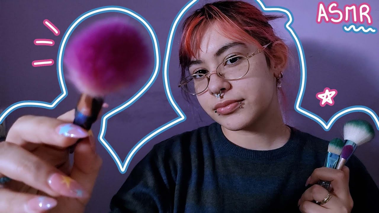 ASMR Brushing your face! (Personal attention)