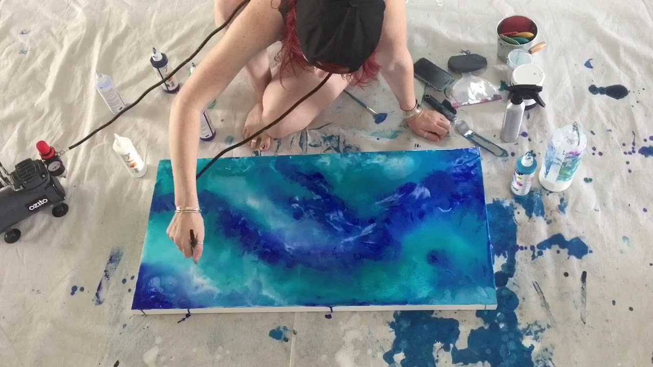 High flow tutorial on fluid art