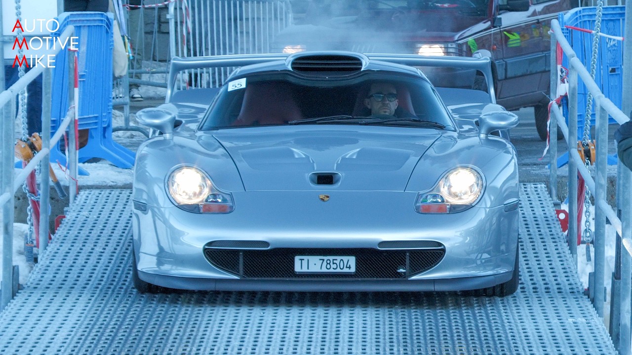 The ICE St. Moritz 2026 Arrivals - 3x Bolide, GT1, F1 GTR, Miura SV, Sport quattro S1 E2, 959 Dakar,