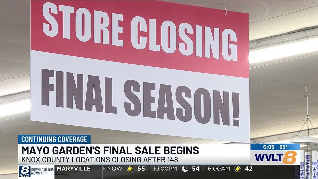 Садовый центр Mayo Garden Center закрывается после 148 лет работы, идет заключительная распродажа.