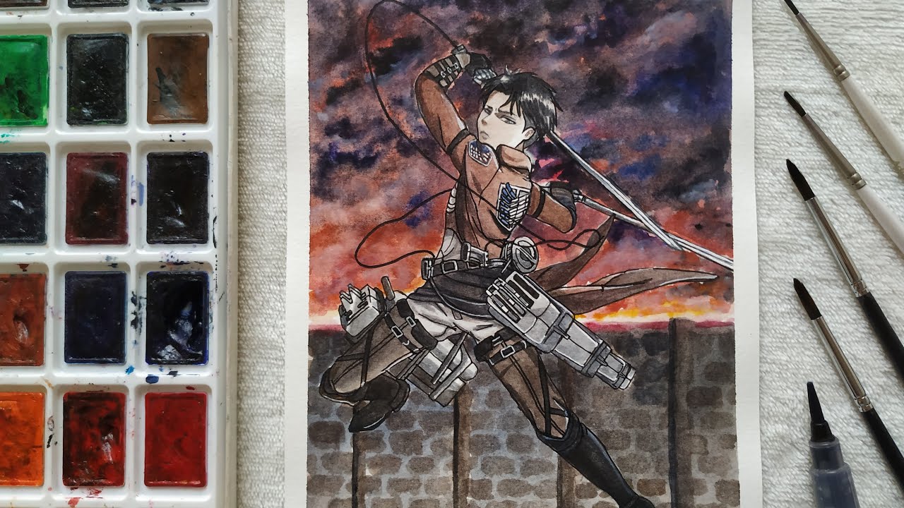 Drawing and Painting LEVI ACKERMAN | Shingeki no Kyojin | Attack on Titan