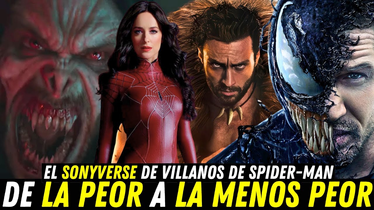 Ranking del SONYVERSE de villanos de SPIDER-MAN de LA PEOR a la MENOS PEOR | Con @MaestroCiego