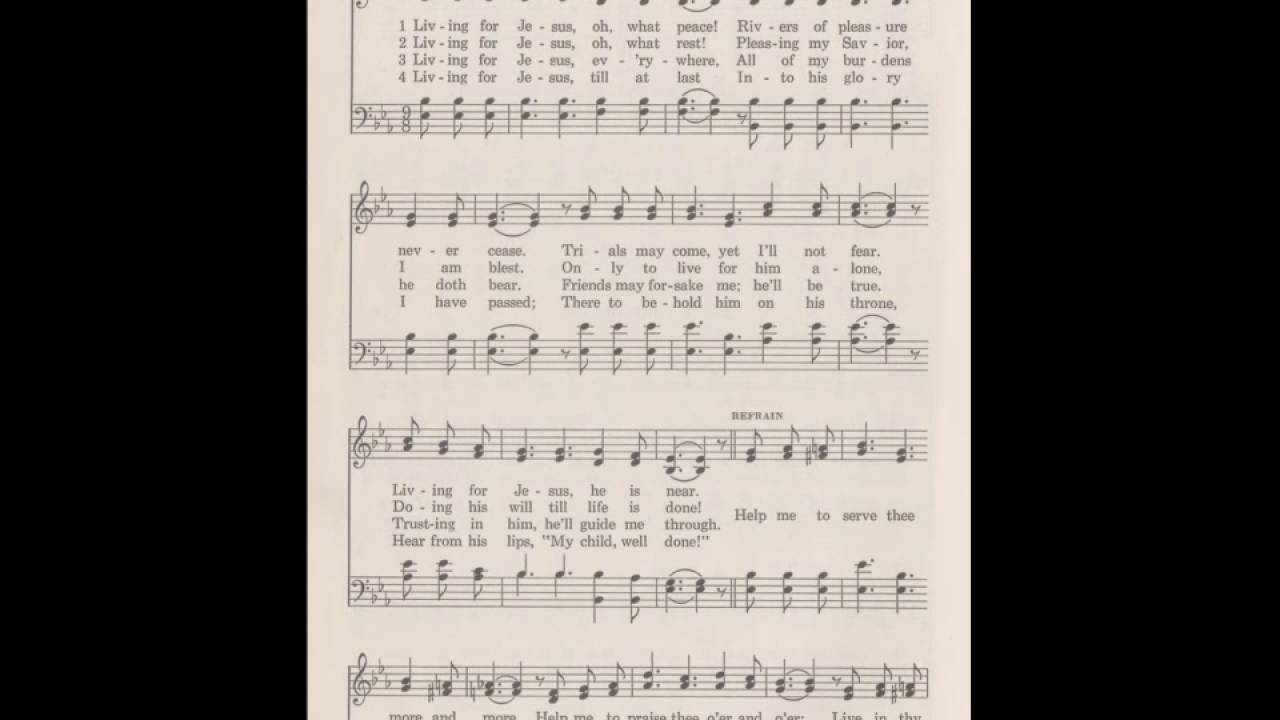 SDCF 02 22 1981p Trio sings Hymn 335 Living for Jesus Oh What Peace