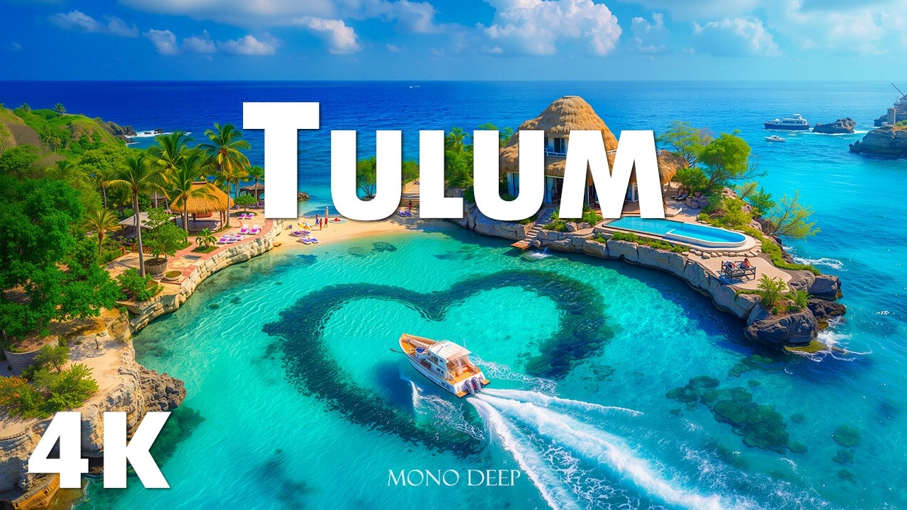 [4K] Tulum Beach 2026 🇲🇽 – Caribbean Sands, Turquoise Waters | Aerial Travel • Deep House Vibes