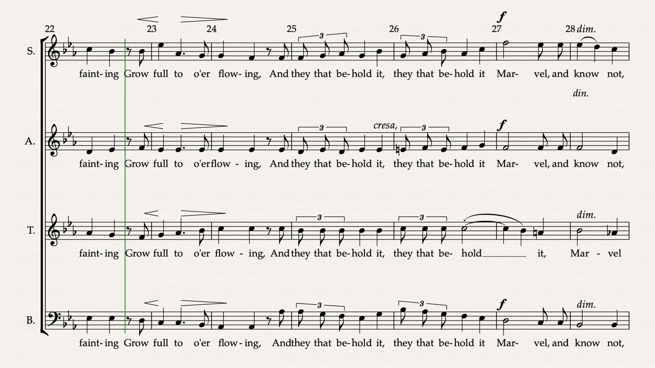 As Torrents in Summer SING ALONG VIDEO With Dynamics