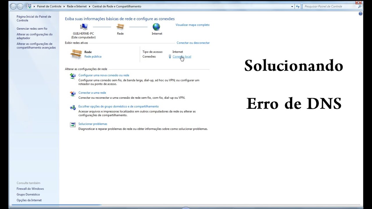 Tutorial: Como resolver erro de DNS